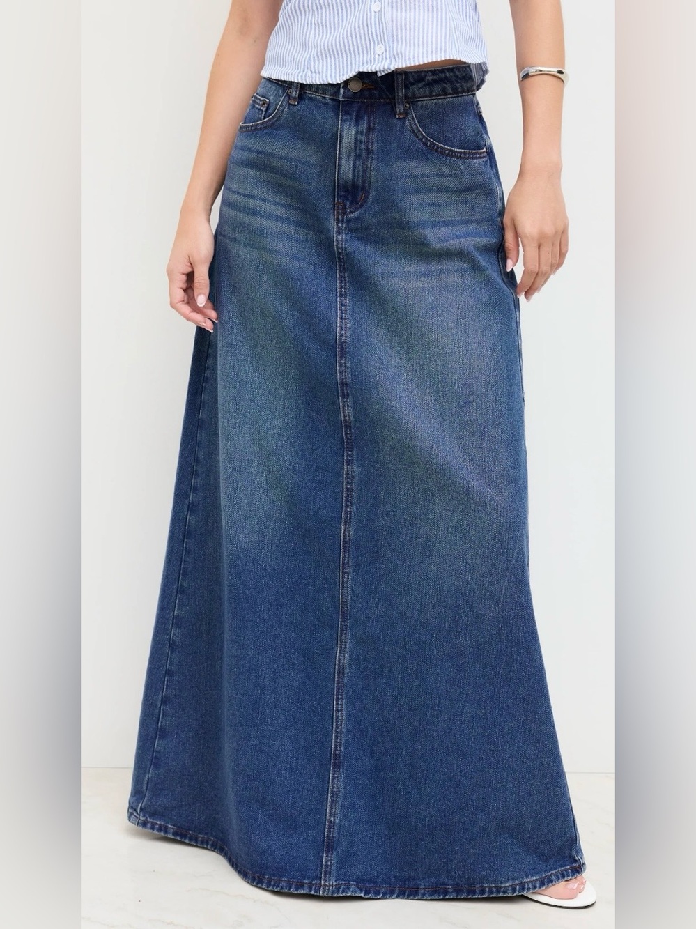NWT - Cider Denim Maxi Skirt